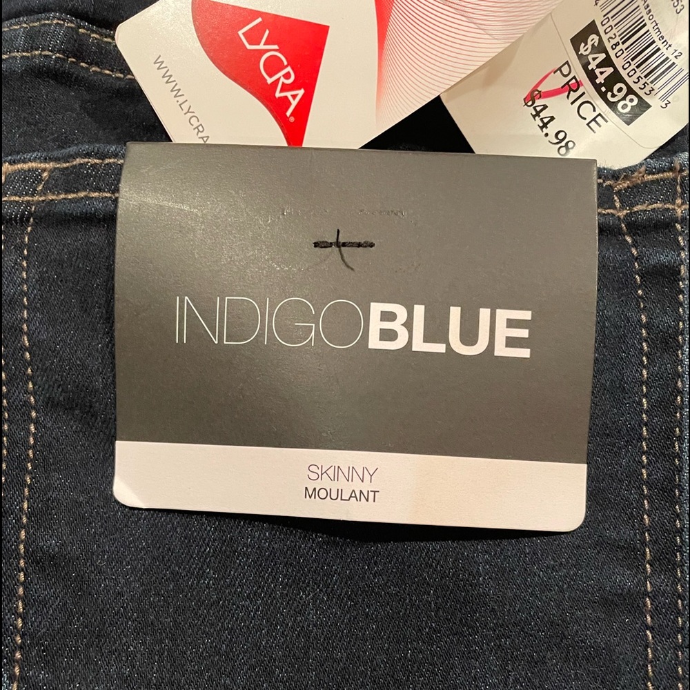 Maternity Jeans XS Skinny Moulant Lycra Stretch Knit NWT Indigo Blu